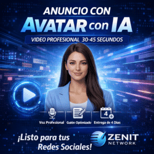 anuncio con avatar con IA profesional